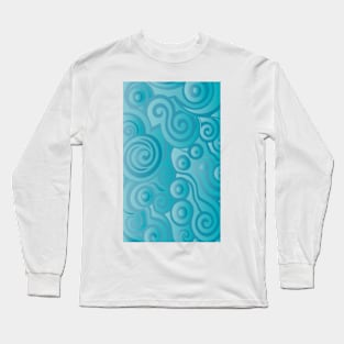 Whimsical Swirls Pattern Long Sleeve T-Shirt